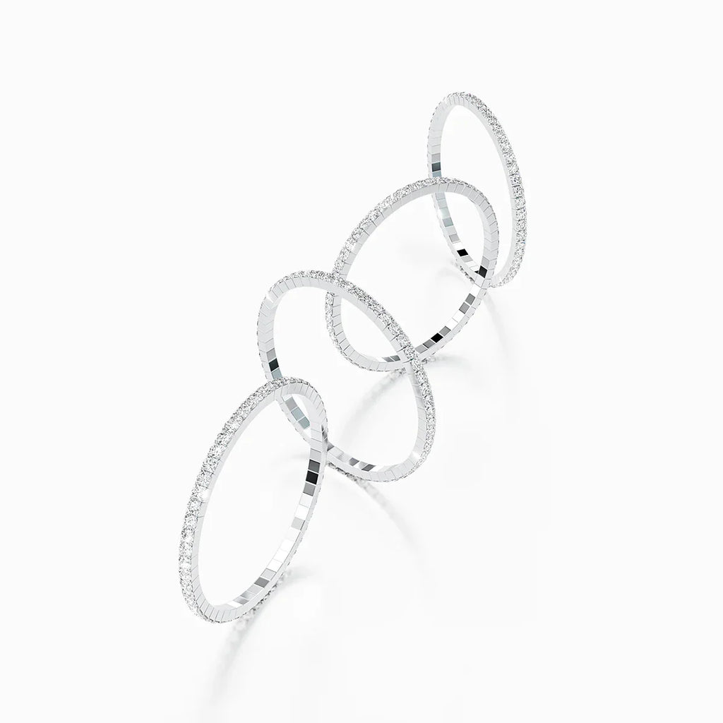 Stretch Rope Moissanite Tennis Bracelet for Women Man 2.5/3.mm Brilliant Cut 925 Sterling Silver Hand Chain Party Jewelry Gifts