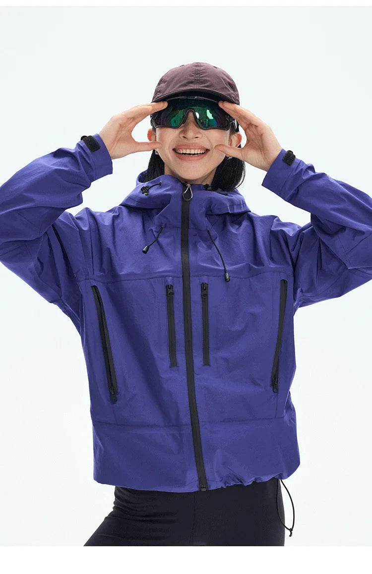 TripleGuard HardShell Sealed Outdoor Waterproof Jacket - Premium Multi-Pocket Heavy-Duty Mountain Utility Workwear Unisex
