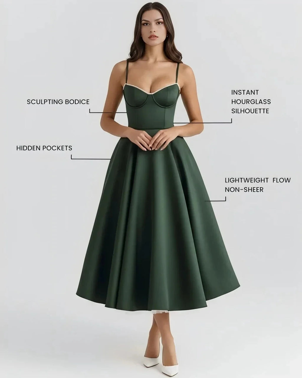 2026 Spring/summer High End Satin Strapless Heavy Industry French Waist Strap Sexy Hot Girl Medium Long Dress Women Elegant
