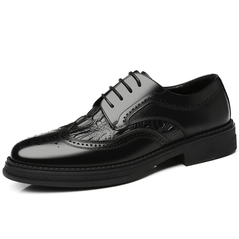 New Handmade Men's Oxford Shoes Leather Brogue Men's Formal Leather Shoes Classic Business Formal Men's Shoes Oxfords