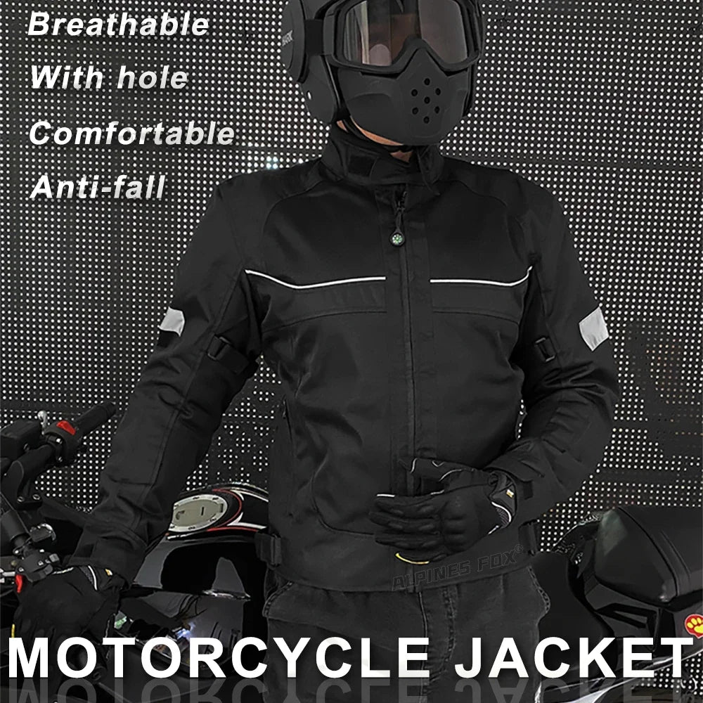 Summer Motorcycle Jacket Men's Motocross Jacket Motorcyclist Jacket Protective Gear Coat Racing Reflective Oxford Clothing M-5XL