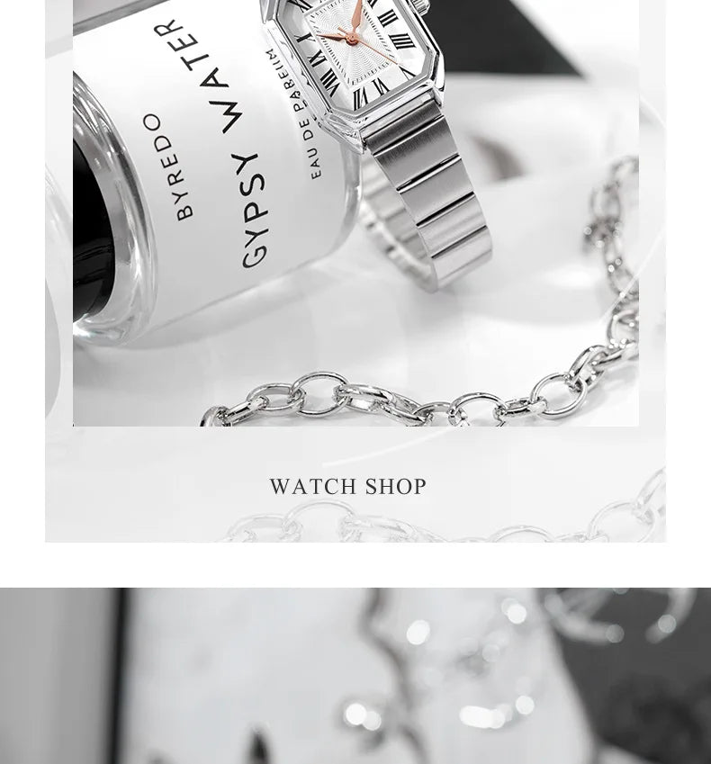 Luxury Women Quartz Watch Casual Fashion  Stainless Steel Strap Wristwatch Relojes Para Mujer Ladies Gifts