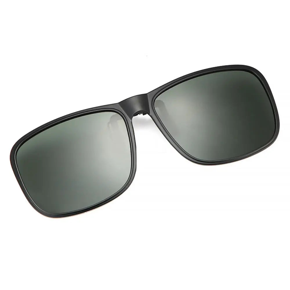 KLASSNUM Clip Polarized Sunglasses Square Men Clip On Glasses Flip-up Frames Sunglasses Covers Blue Night Vision Color Lens 2025