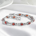 Oval Cut Zircon/moissanite Full Diamond Bracelets for Women Luxury Jewelry Bride Sparkling Bangles S925 Sterling Silver