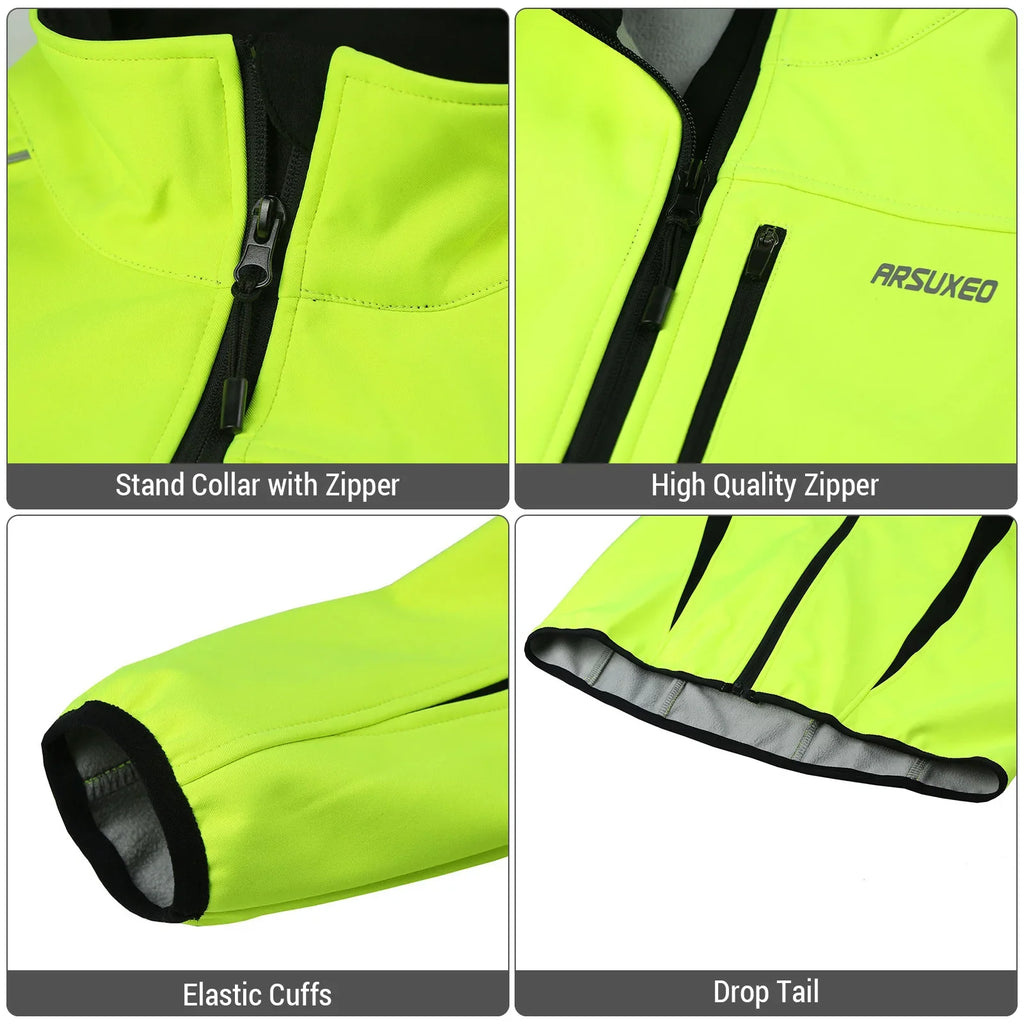 Winter Warm UP Cycling Jacket Breathable Bike Outerwear Windproof Waterproof Cycling Jacket