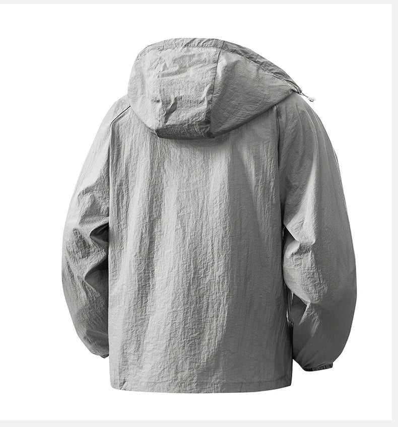 Summer Windbreaker Men Women Lightweight Sun Protection Jacket Unisex Camping Climbing Hiking Outdoor Sports Anti-UV Coat