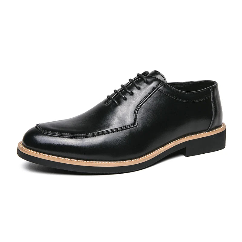 Hot Selling Pointed Dress Shoes Europe America Casual Versatile Men's Low Top Shoes High-end Banquet Office Men's Business Shoes