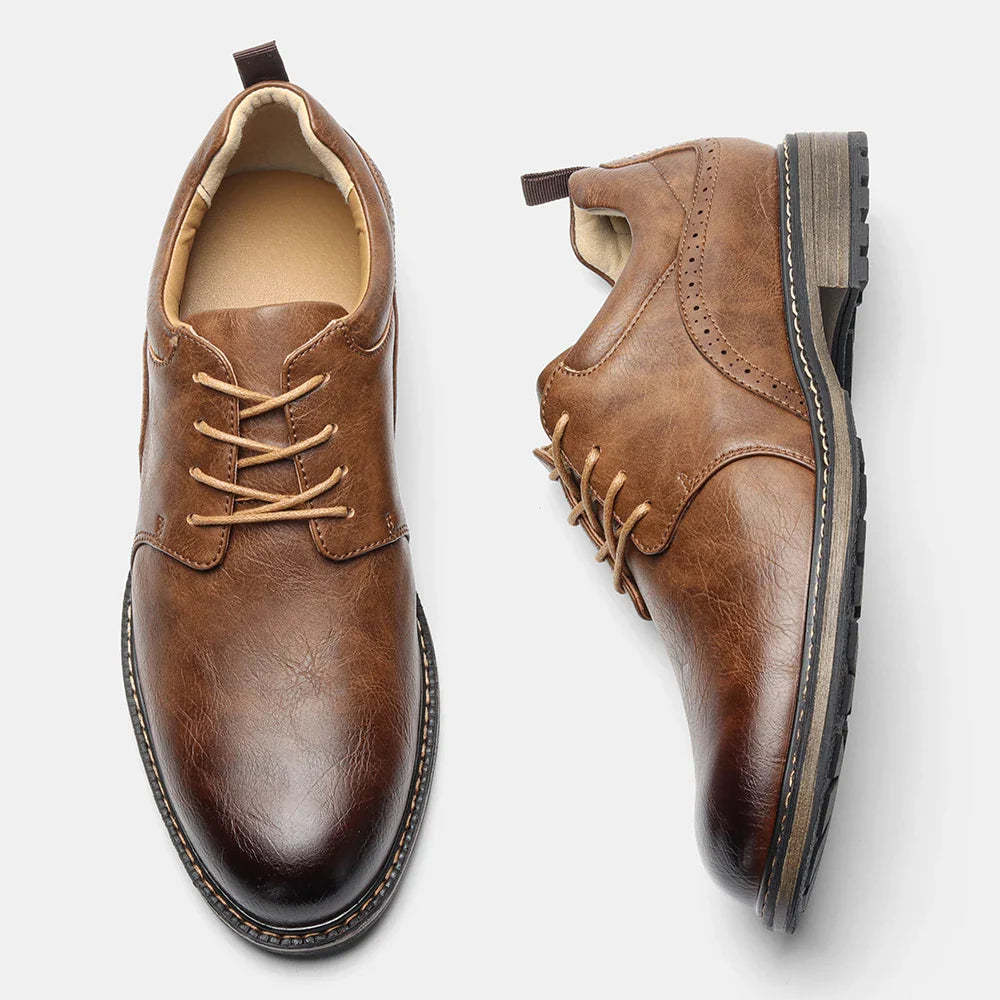 40-46 Size Men's Casual Leather Shoes Comfortable Fashion Brand 2025 Trendy Footwear