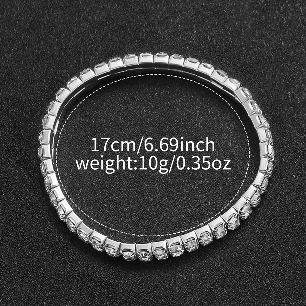 Fashion Women Stainless Steel  Silver Color Quartz Watch with Diamond Bracelet