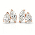4cttw Marquise&Pear Cut Moissanite Stud Earrings with Certificate 2Diamond Ear Studs for Women Wedding S925 Silver Fine Jewelry