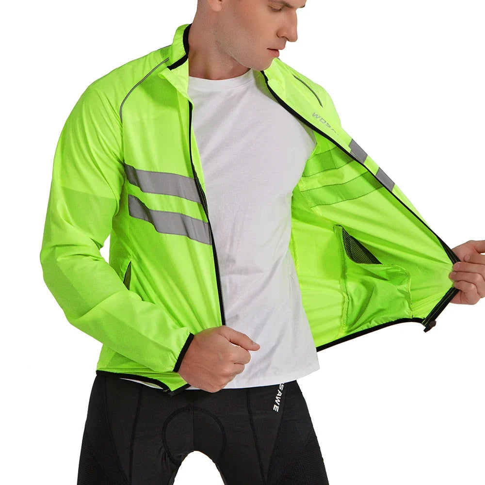 Wind Jacket Lightweight Cycling Windbreaker Windproof Bike Jacket Water Resistant Long Sleeve Jersey Wind Coat Vest