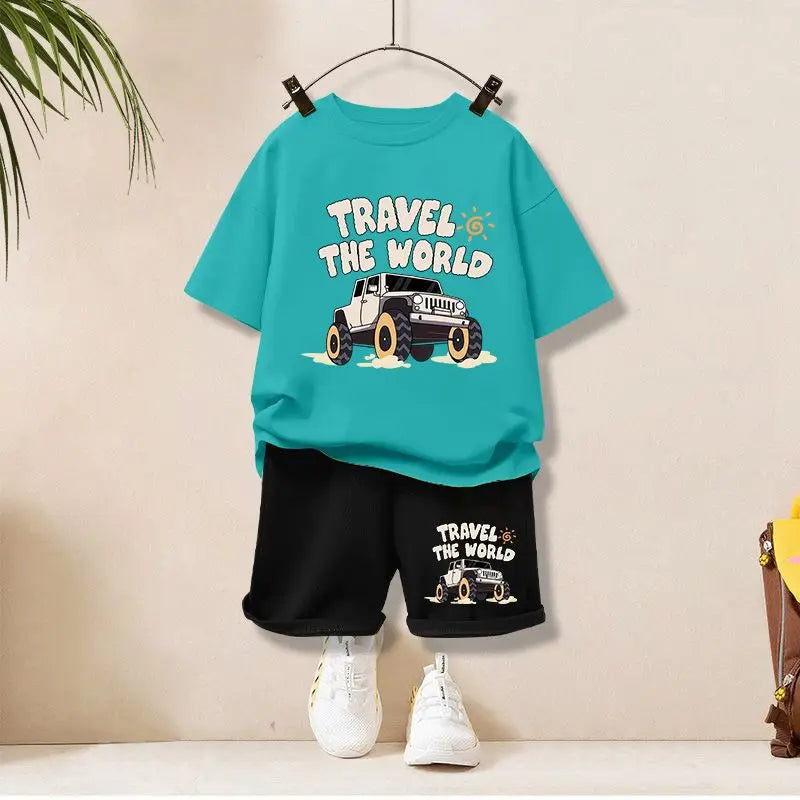 Clothes Letter Printed T-Shirts And Shorts