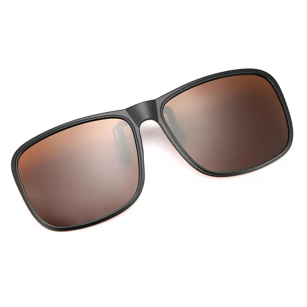 KLASSNUM Clip Polarized Sunglasses Square Men Clip On Glasses Flip-up Frames Sunglasses Covers Blue Night Vision Color Lens 2025