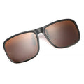 KLASSNUM Clip Polarized Sunglasses Square Men Clip On Glasses Flip-up Frames Sunglasses Covers Blue Night Vision Color Lens 2025