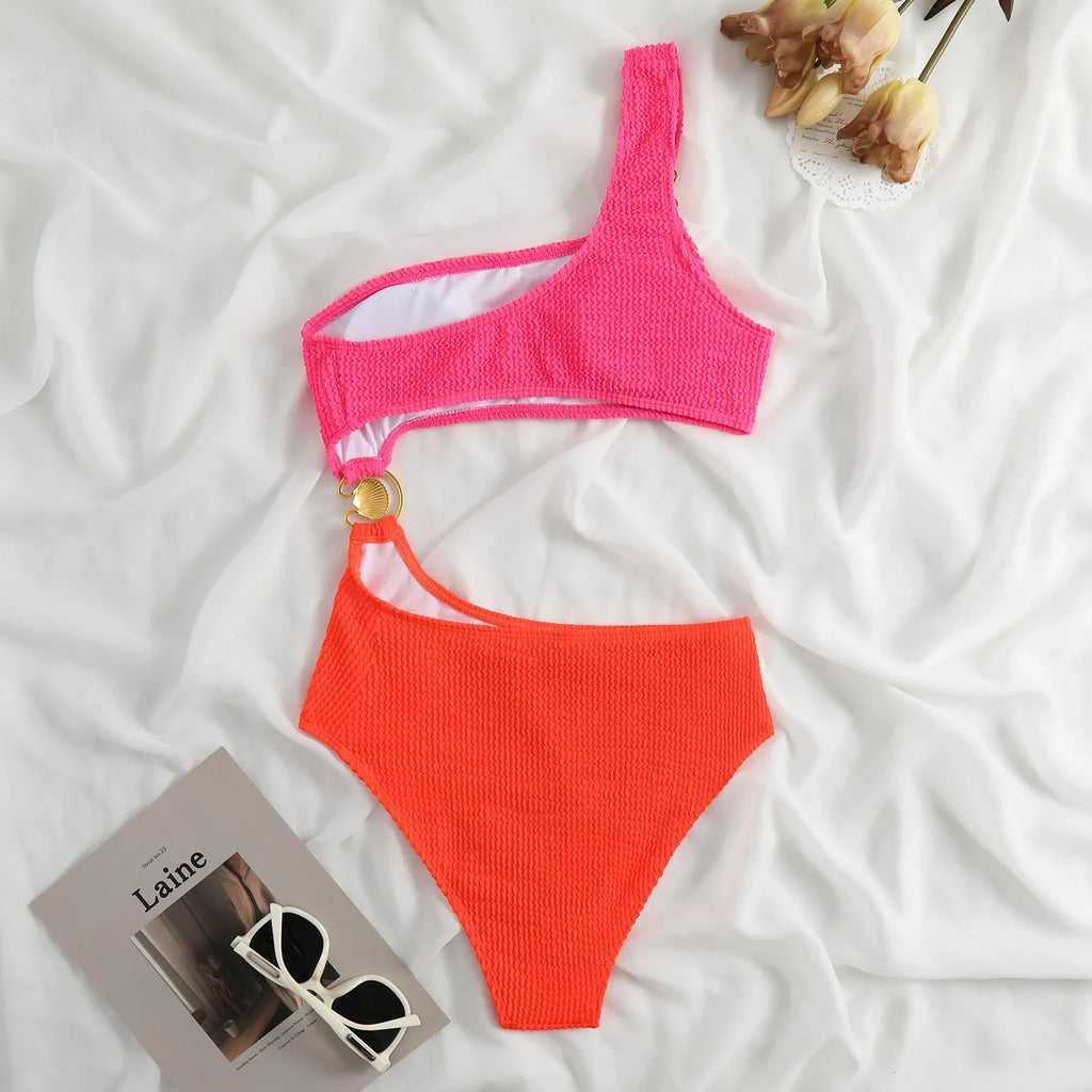 2023 New Dot Print One Piece Swimsuit Women Swimwear Push Up Monokini Padded Swim Suit Bandage Bodysuit Bathing Suit Beachwear