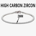 ‌Genuine S925 Sterling Silver 0.03ct (2mm) Moissanite Tennis Bracelet for Women, Sparkling Luxury for Formal & Daily Occasions