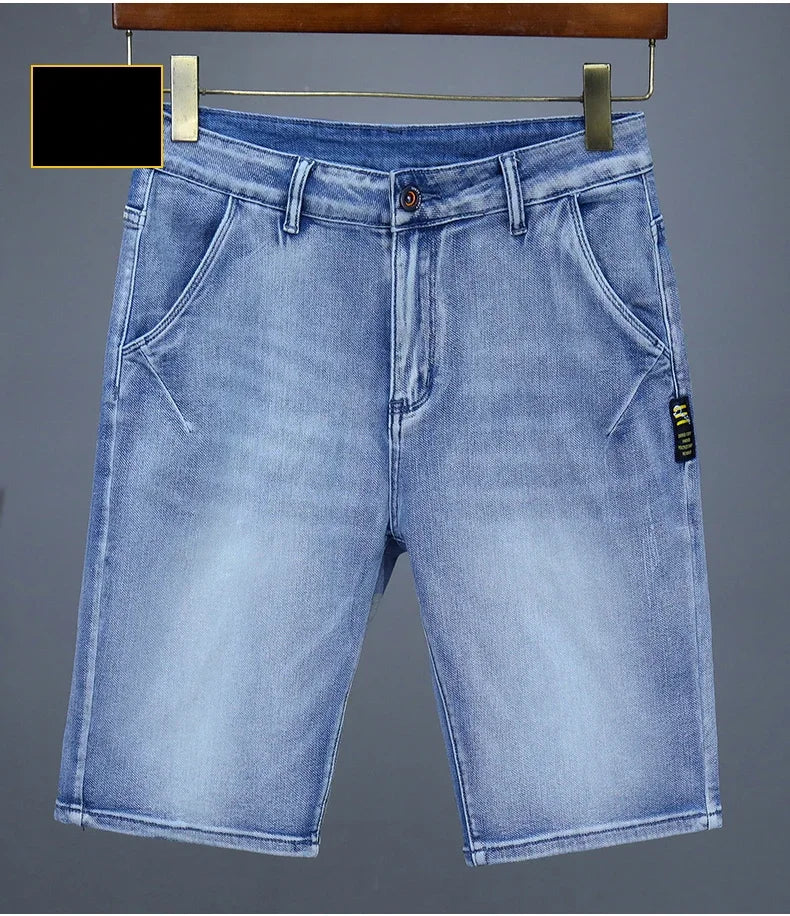 Men's Straight Casual Denim Shorts Simple Solid Cargo Slim Jeans Comfortable Breathable Bermuda Short Pants Summer 2025 Y2K