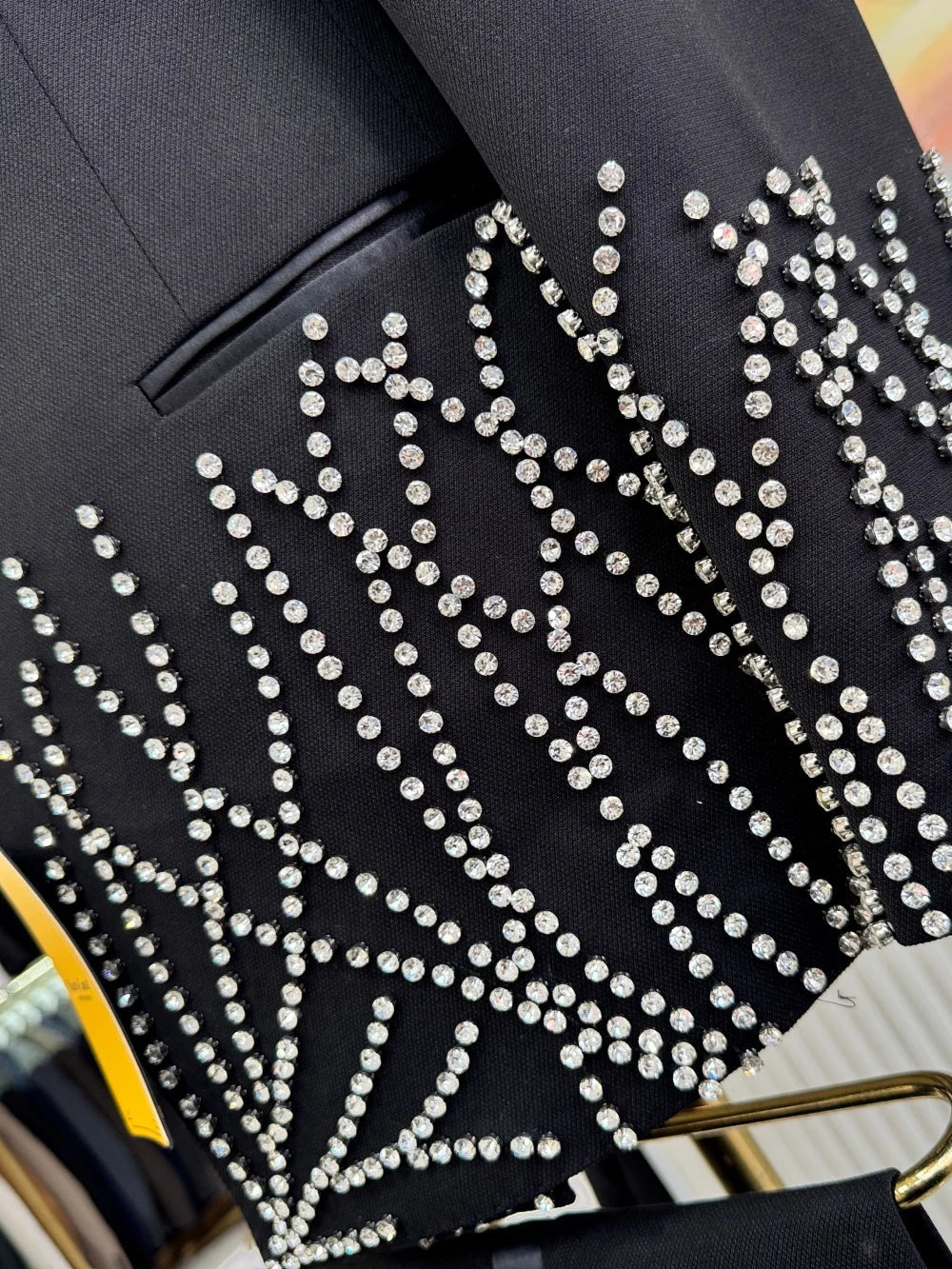 Men's Silver Beaded Suit Set 2 Pieces Formal Party Wear Premium Double Breasted Tuxedo For Men Elegant Slim Fit Suits S-3XL
