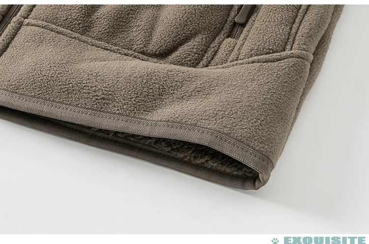 2024 Autumn/Winter New Men's Fleece Jacket With Thickened And Plush Youth Hoodie Jacket Casual Fashion Jacket Cotton Jacket