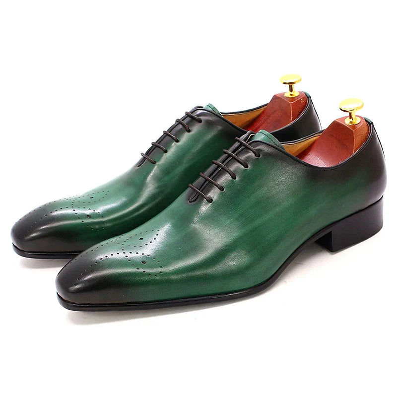 Men's Oxford Genuine Leather Shoes – Formal Lace-Up Business Footwear
