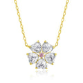 5*5mm Heart Cut Certified Moissanite Necklace Pendant 18k Plated Girls Wedding Jewelry 100% Real 925 Pure Silver Chain