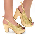 Designer Black Heels Women Sandals Summer 2022 Platform High Heel Fashion Floral Rhinestone Wedding Party Women Shoes