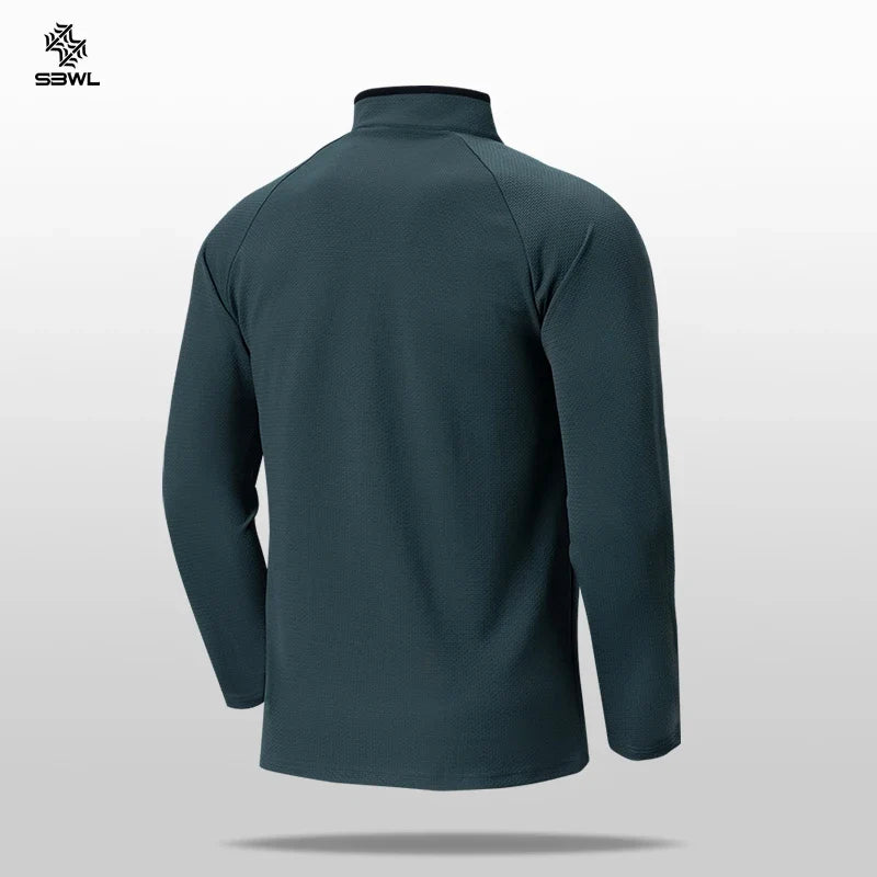 SBWL New High Quality Waffle Plaid Autumn Winter With Warm Long Sleeve T-Shirt Fashion Outdoor Sports Ski Warm Shirt Tops