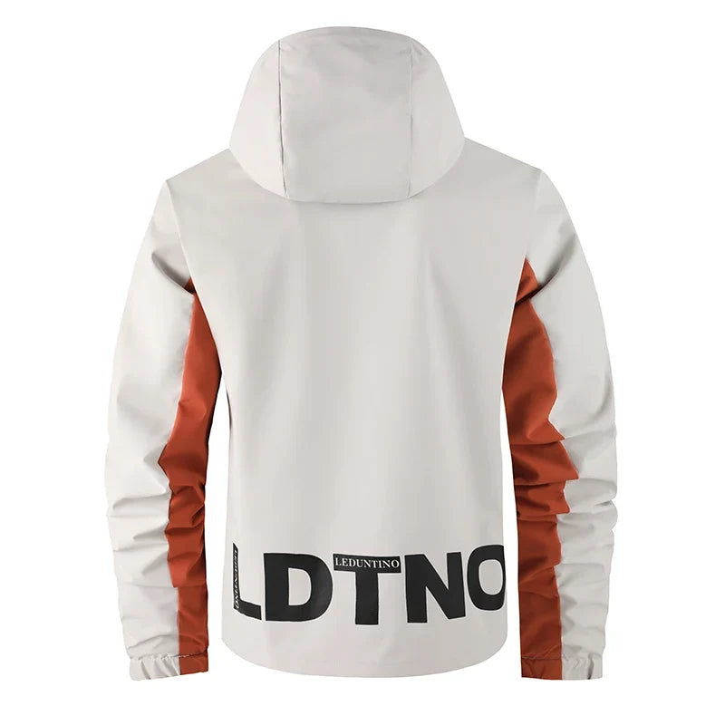 Oversized Color-Block Tactical Jacket - Waterproof, Brand Logo Multi-Pocket, Heavy-Duty for Outdoor Exploration & Daily Fashion
