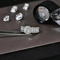 Round Cut 1.0CT Moissanite Ring 6.5mm VVS1 Diamond for Women S925 Silver Engagement Bride Jewelry Gift With Certificate