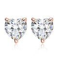 D VVS1 Heart Moissanite Earrings for Women GRA Certified Lab Grow Diamond Solid 925 Silver Plated 18k Gold Stud Earring