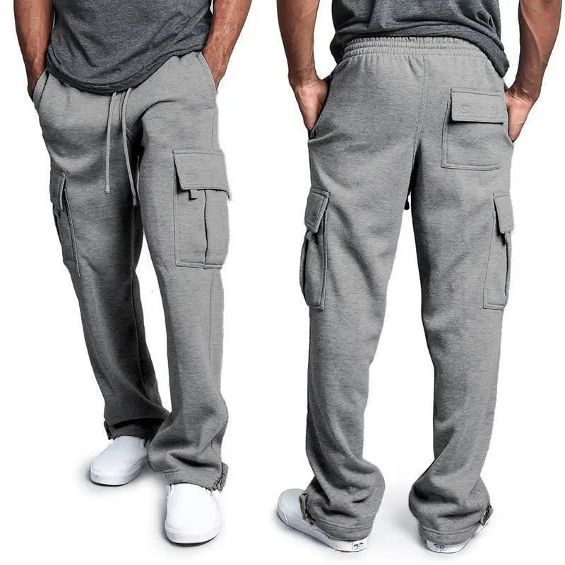 Men's Overalls Casual Sports Pants Breathable Soft Winter Fitness Trousers