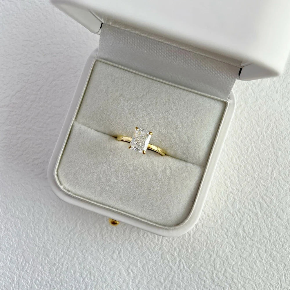 18K Gold Plated 925 Sterling Silver Crushed Ice Cut Lab Sapphire Gemstone Wedding Party Fine Jewelry Rings Wholesale