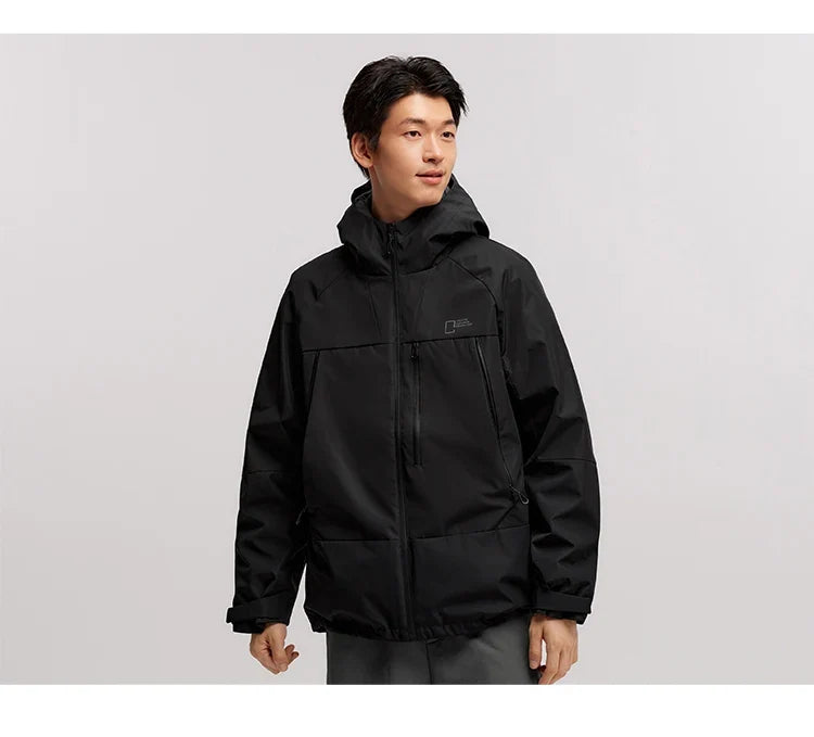 Down Jacket Men Three-in-One 2026 Winter New Colorblocked Stand-Up Collar Protective Outerwear