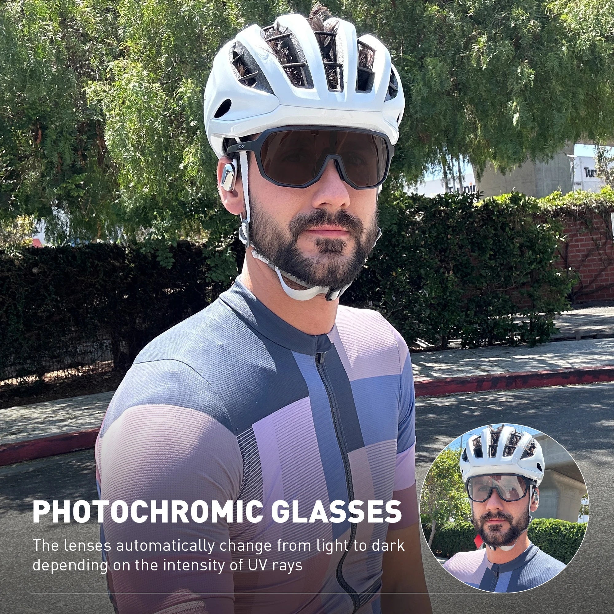Photochromic Cycling Sunglasses Cycling Glasses UV400 Bicycle Eyewear Sports MTB Outdoor Bike Goggles Sunglasses Eyepieces