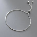 Real 925 Sterling Silver Simple Snake Link Chain Women Bracelets Adjustable Fashion Bracelet Party Jewelry Making Gift