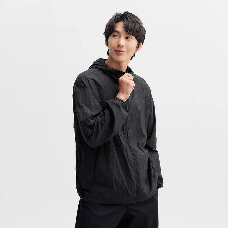 Jacket Men 2024 Summer New Coat Simple Solid Color Hooded Couple Wear Rotator Sleeve Light Sun Protective Clothing