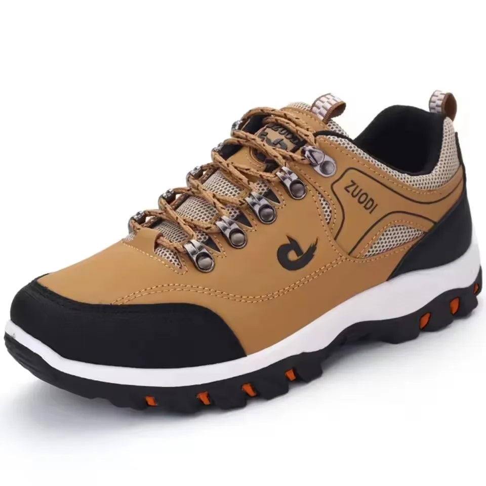Men's Hiking Shoes Waterproof Leather Outdoor PU Shoes Wear-resistant Men Trekking Walking Hunting Tactical Sneakers