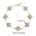 S925 Sterling Silver Full Moissanite Bracelets D VVS1 Lab Diamond for Women 18k Gold Plated Engagement Jewelry Gift