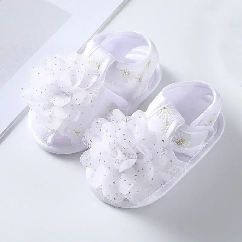 New Children Summer Clogs 0-18M Newborn Infant Baby Girl Princess Bowknot Sandal Sneakers Toddler Soft Crib Walkers Casual Shoes