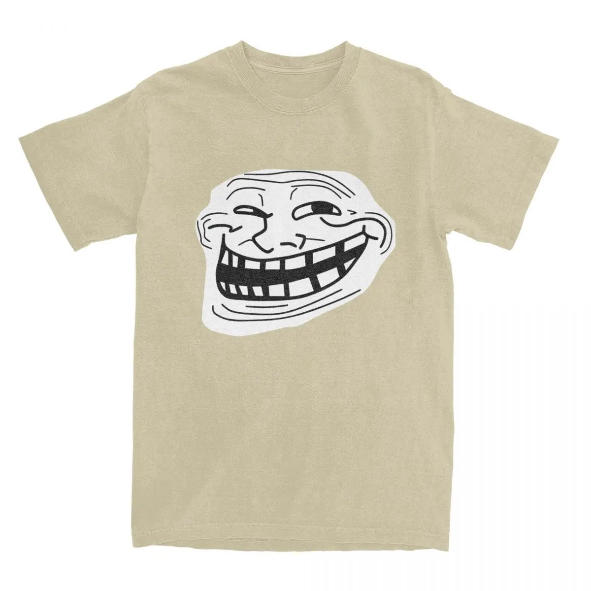 تي شيرت رجالي بتصميم Rage Comic Trollface مضحك على طراز أنيمي الهيب هوب بأكمام قصيرة، قمصان صيفية رائعة من القطن الخالص بياقة مستديرة مقاس 6XL