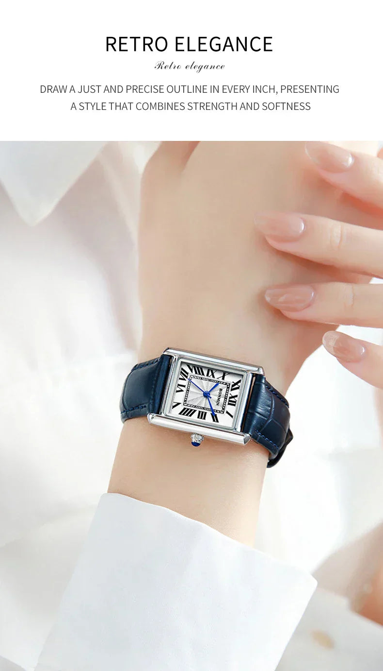 New Elegant Watches for Women and Men Fashion Leather Strap Waterproof Quartz Wristwatches Couple's Watches Gifts Drop Shipping