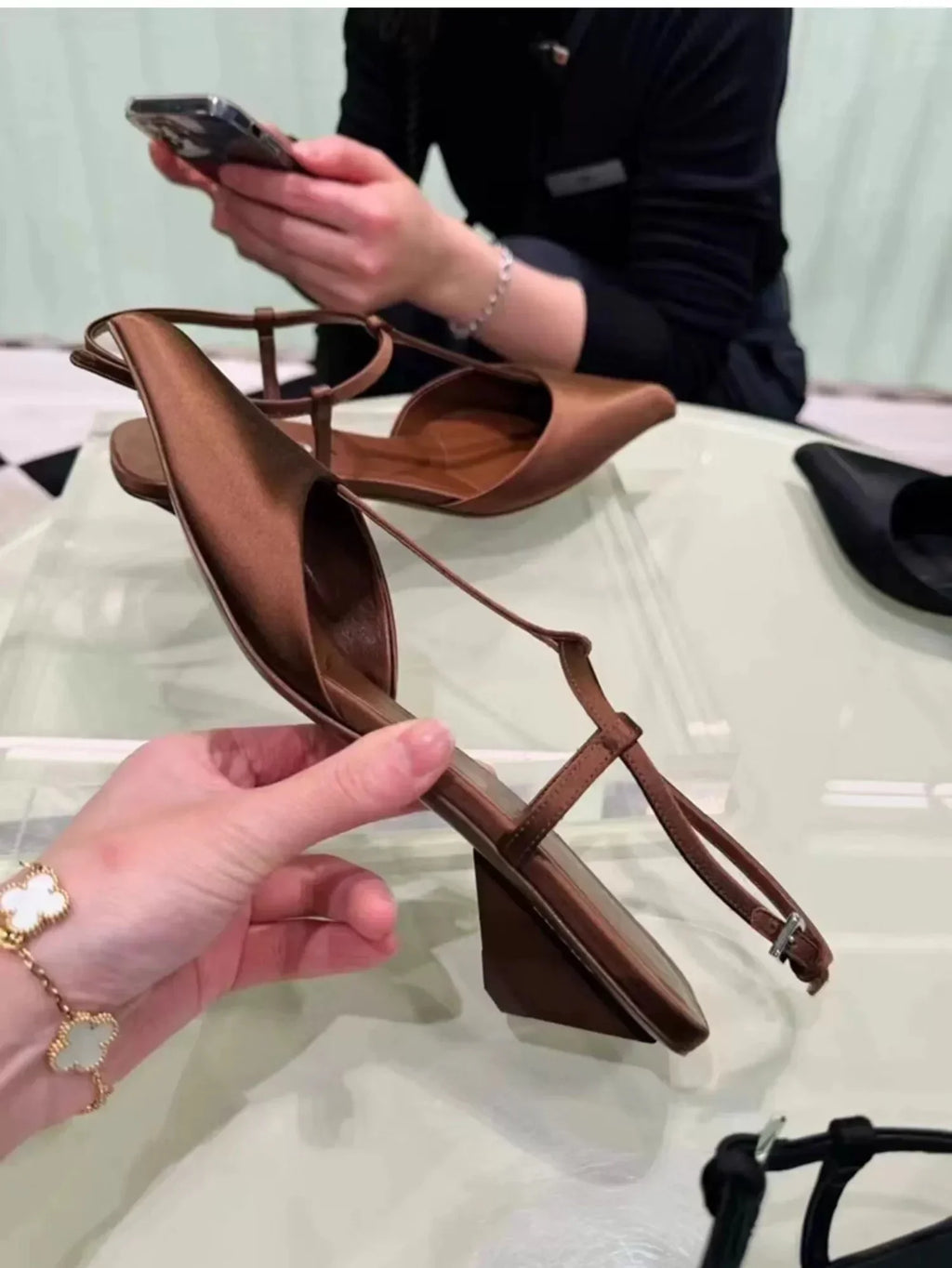 Women's Heeled Shoes New Sexy Pointed Toe Chunky Heel Slingbacks Shoes for Women High Heel Shoes Dress Party High Heel Sandals
