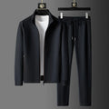Spring and Autumn New Sportswear Suit Men's Casual Breathable High-end Jacket Trousers Stand-up Collar Zipper Open Mens Clothes