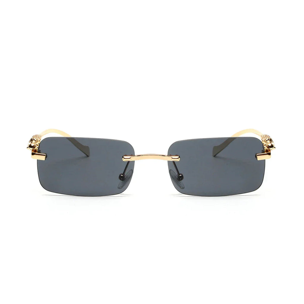 rimless sunglasses UV400 fashion square metal glasses for men women designer man's brand sun glasses shades for outdoor
