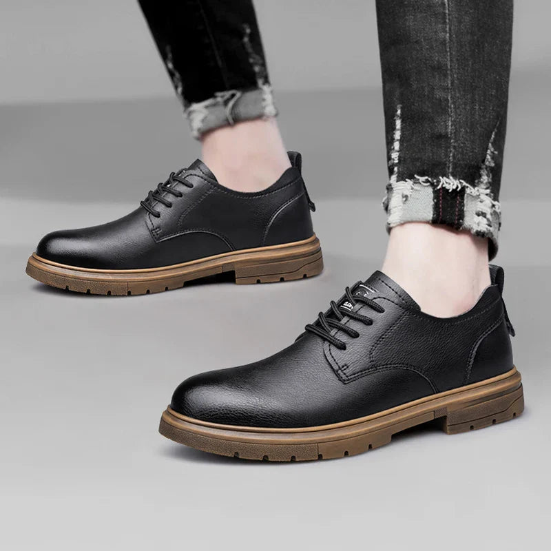 Handmade Men’s Leather Casual Shoes – Soft Sole Comfort Walkers (EU 40–48)