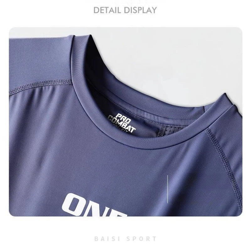 Ice Silk Long Sleeve T-Shirt Men Quick Dry Sun Protection Summer Thin Stretch Sports Top Breathable Mesh