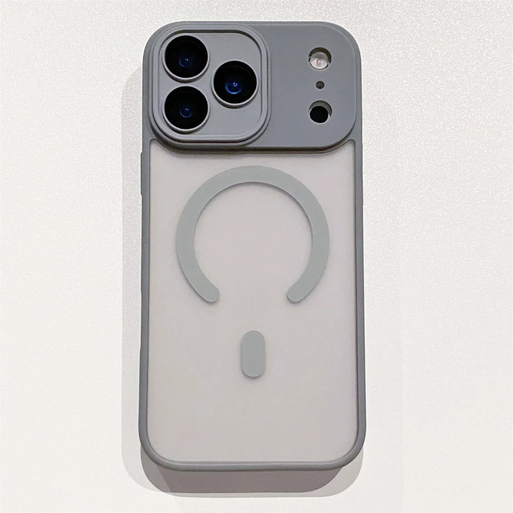 Luxury Matte Magsafe Magnetic With Lens film Phone Case For iPhone 17 17Air 17 Pro 17ProMax Hard PC Bumper Cover