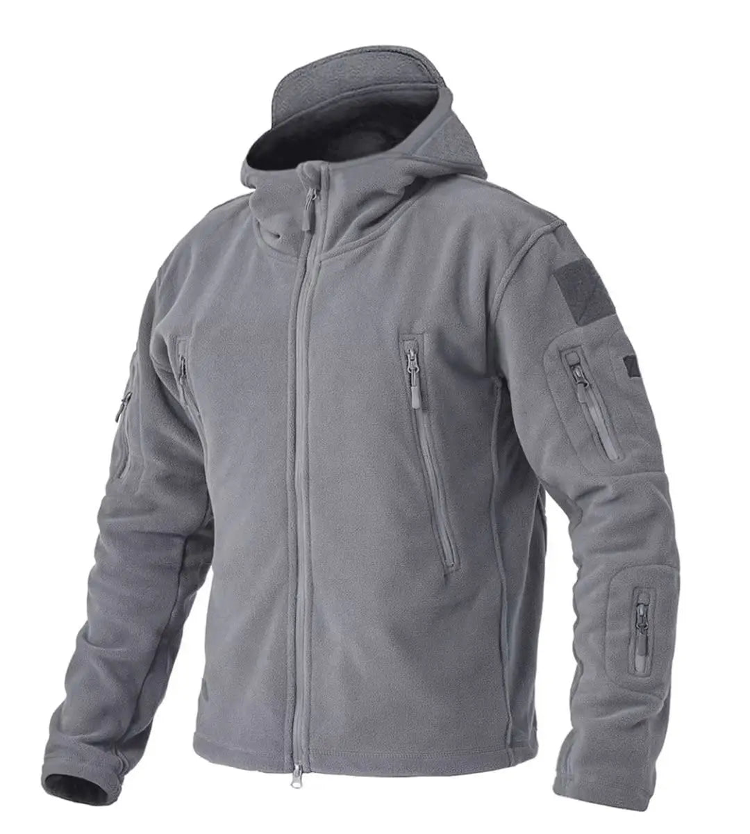 TACVASEN Winter Hooded Coats Mens Fleece Jackets Full Zip Up Multi-Pockets Fishing Hiking Climbing Outerwear Causal Parka Tops