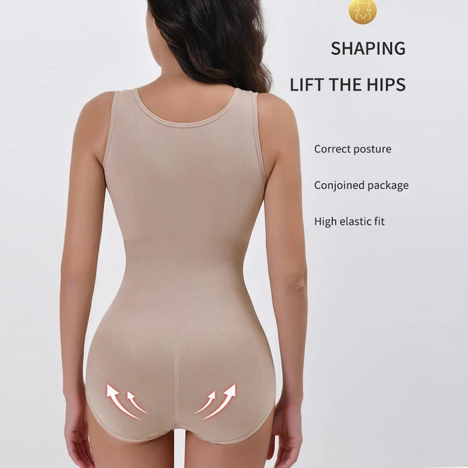 2025 New Bodysuit Shapewear With Zipper Belt Women Tummy Control Fajas Body Shaper Waist Trainer Slimming Cincher Corset Tops