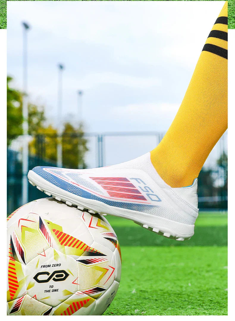 Men Football Boots Long Spikes Match Futsal Soccer Shoes Training TF Ultralight Indoor Sneakers Breathable Cleats Drop Shipping